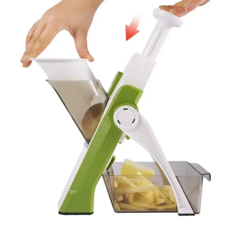 Mandolina de Cocina Multifuncional | 4 Cuchillas de Acero Inoxidable