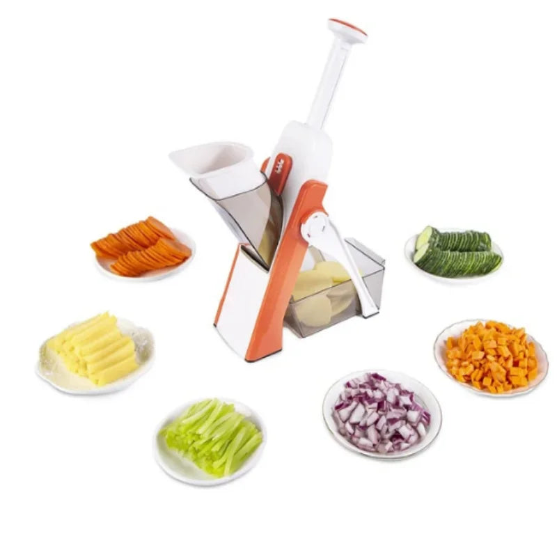 Mandolina de Cocina Multifuncional | 4 Cuchillas de Acero Inoxidable