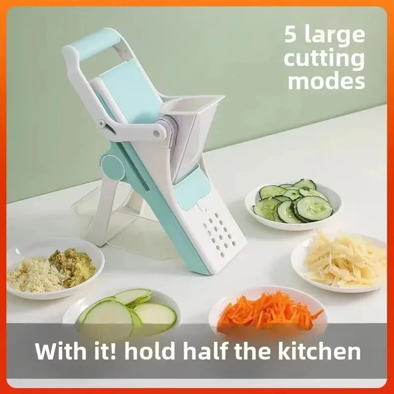 Mandolina de Cocina Multifuncional | 4 Cuchillas de Acero Inoxidable